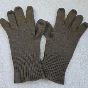 Vintage OD Green Brown‎ Military Glove Liners Insert Gloves